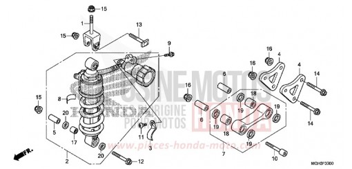 COUSSIN ARRIERE VFR1200XDD de 2013